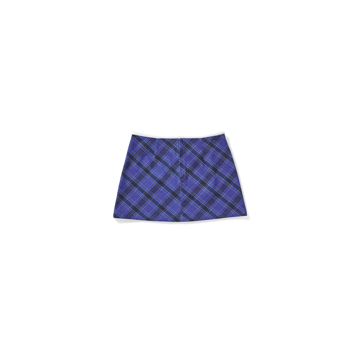 Tartan Plaid Mini Skirt Cobalt