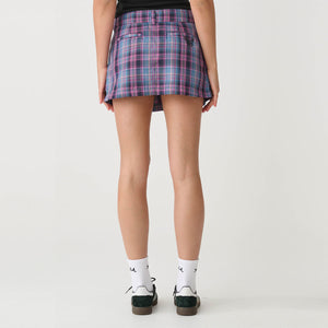 Pleated Mini Skirt - Check