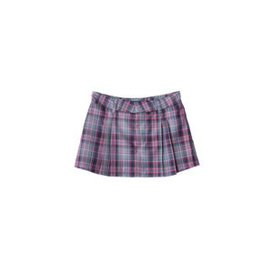 Pleated Mini Skirt - Check