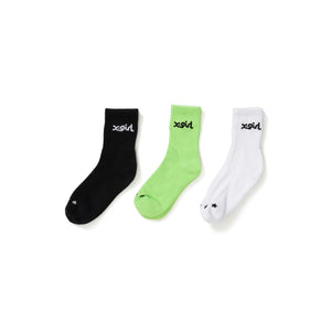 Mills Logo Middle Socks 3 Pack - Multi