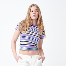 Load image into Gallery viewer, Striped Ringer Baby Tee - Lilac