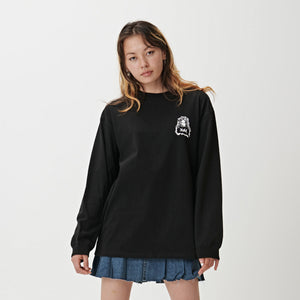 Message Face LS Tee - Black