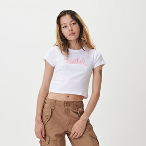 Mills Outline Baby Tee - White