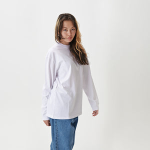 Message Face LS Tee - White