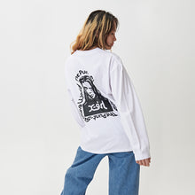 Load image into Gallery viewer, Message Face LS Tee - White