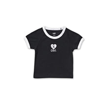 Load image into Gallery viewer, Heart Embroidery Raglan Tee - Black