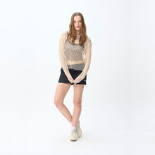 Load image into Gallery viewer, Mesh Cropped Tee - Off White