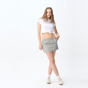 Nylon Mini Skirt - Grey