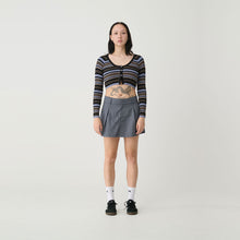 Load image into Gallery viewer, Striped Crop Knit - Black