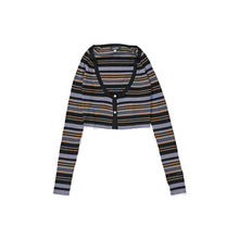 Load image into Gallery viewer, Striped Crop Knit - Black