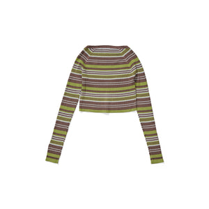 Striped Crop Knit - Mud