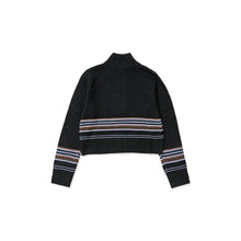 Load image into Gallery viewer, Stripe Zip Through Cardy - Black