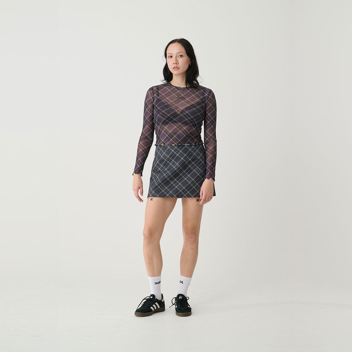 Olympia plaid 2024 mini skirt