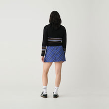Load image into Gallery viewer, Tartan Plaid Mini Skirt - Cobalt