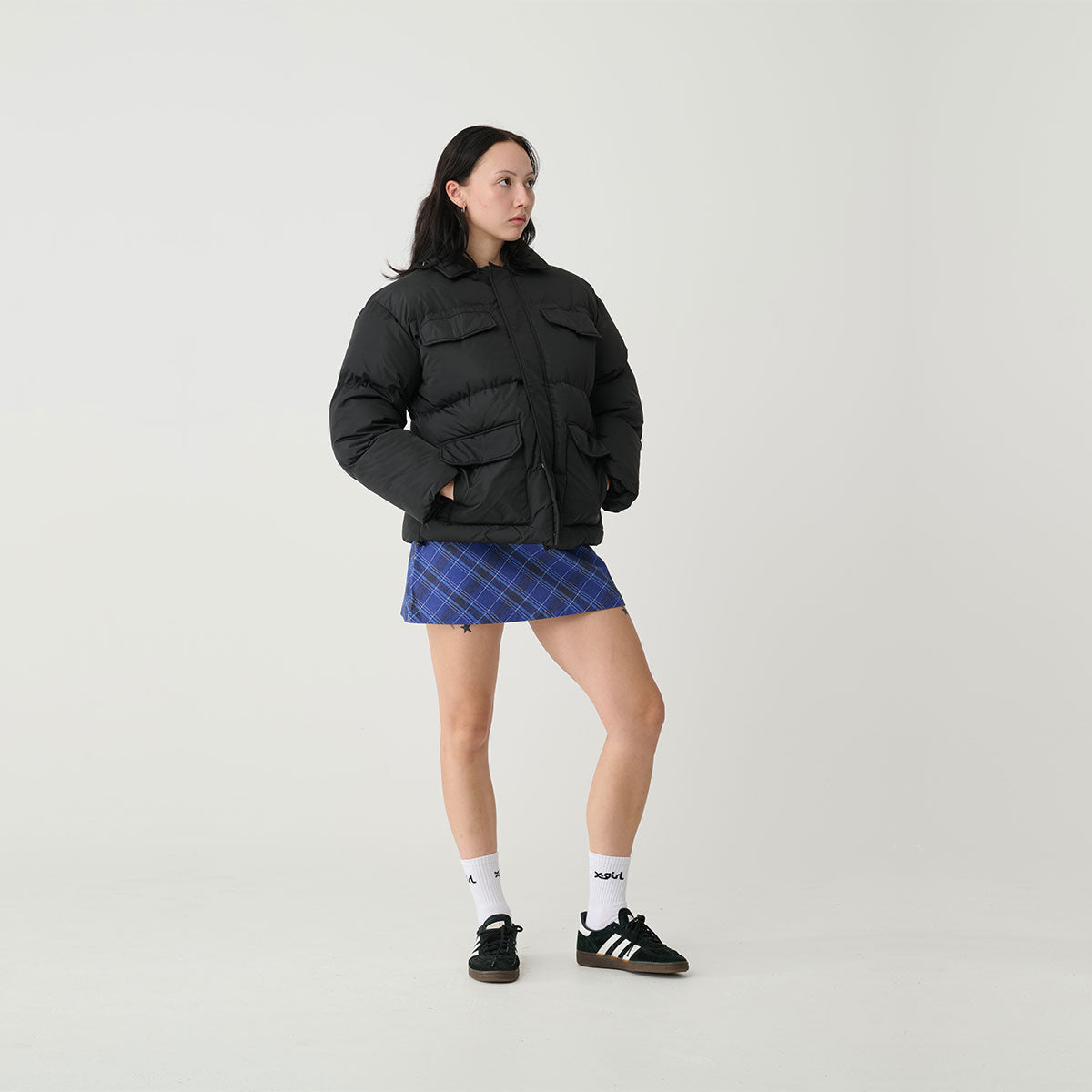 Uo black puffer outlet jacket