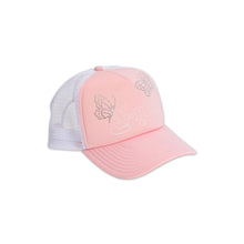 Load image into Gallery viewer, Rhinestone Butterfly Trucker - Baby Pink